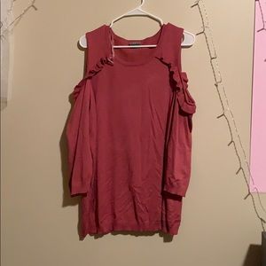 Open shoulder sweater